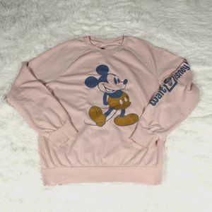 Disney Parks Mickey Mouse Walt Disney World Spirit Jersey Pink Pullover Size Me